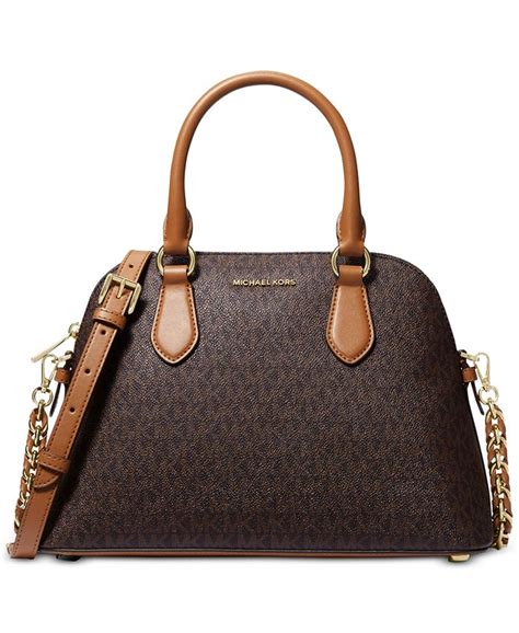 michael kors veronica medium dome satchel|Michael Kors Veronica Medium Logo Dome Satchel .